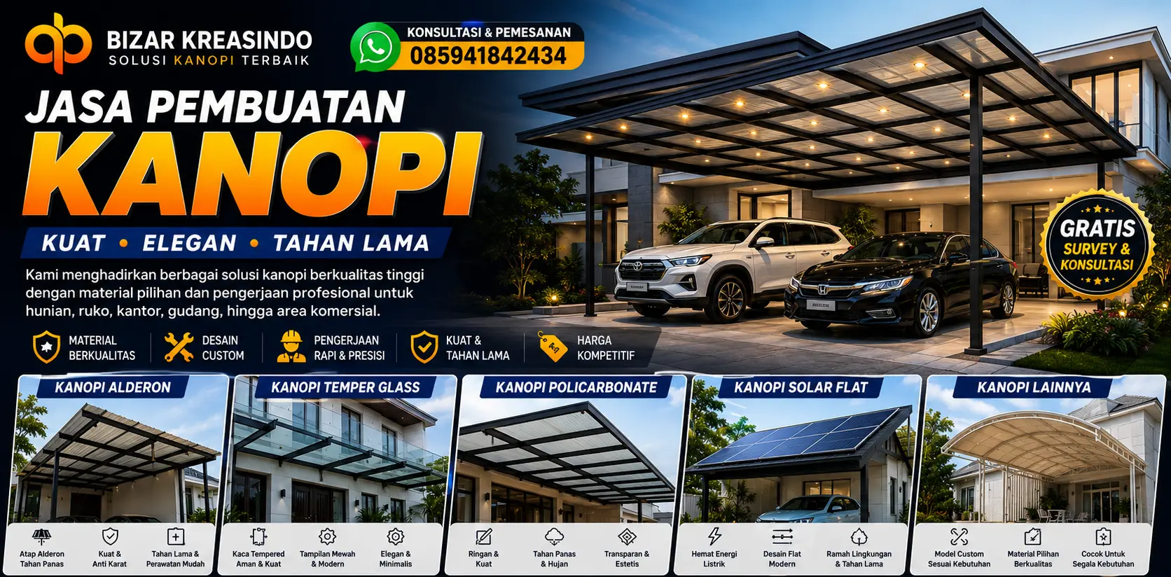 Jasa Kontraktor Kanopi Jakarta